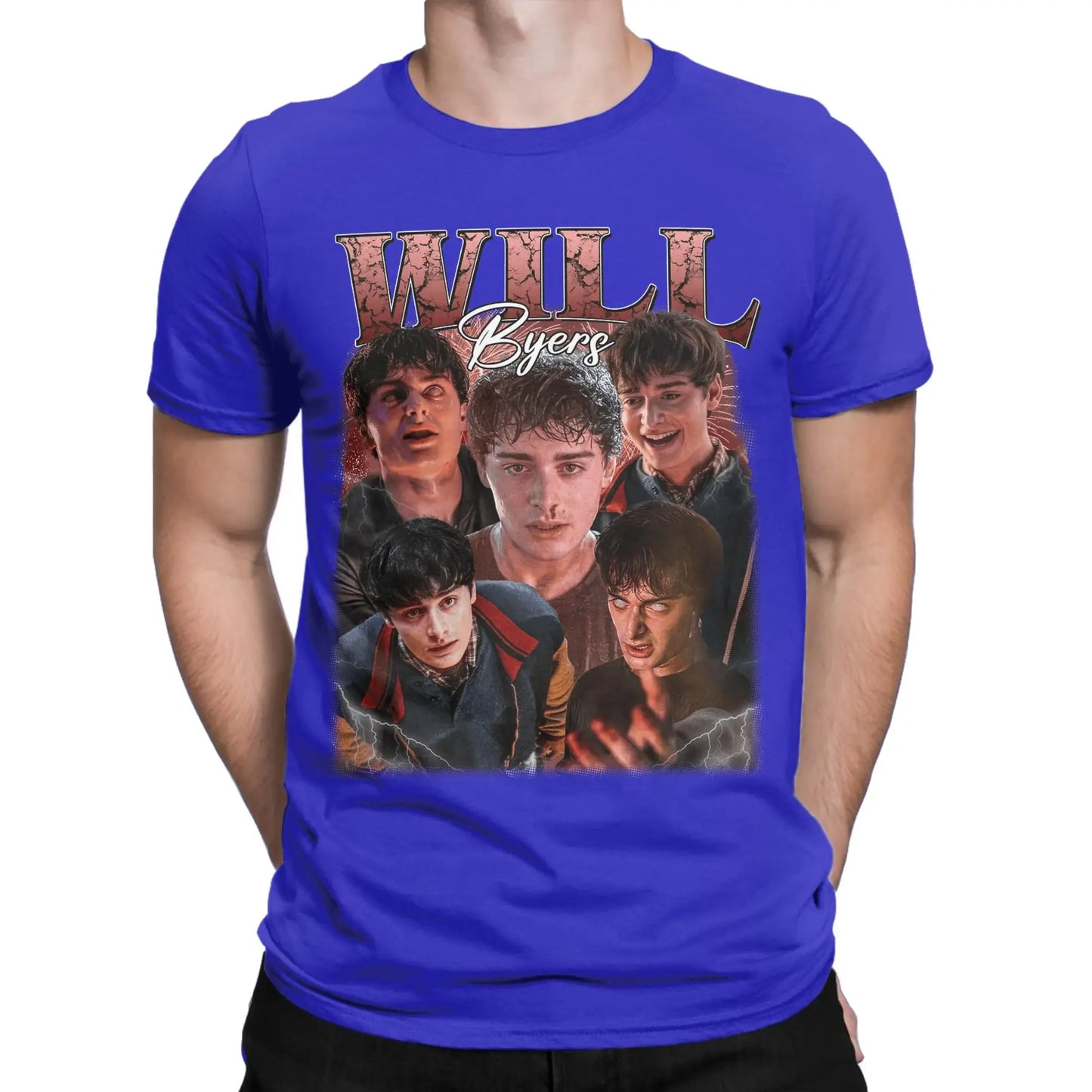 Men's Will Byers T Shirts TV Show 100% Cotton Clothes Vintage Short Sleeve O Neck Tee Shirt Gift Idea T-Shirts Peaceful Pleasures Health and Wellness Blue XXXL