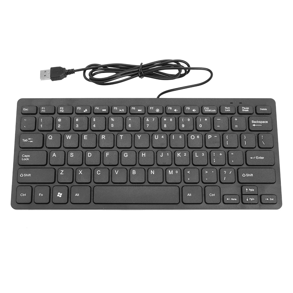 Hot Sale Keyboard Delicate Design K1000 10 inch Ultra Thin 78 Keys Wired Keyboard Mini USB Slim PC Keyboard Keypad Peaceful Pleasures Health and Wellness Laptop Keyboard