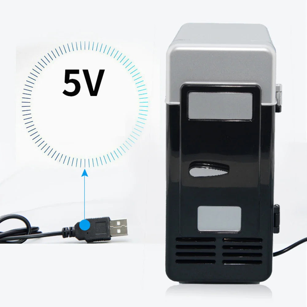 USB Mini Fridge – Portable Desk Cooler & Warmer for Drinks