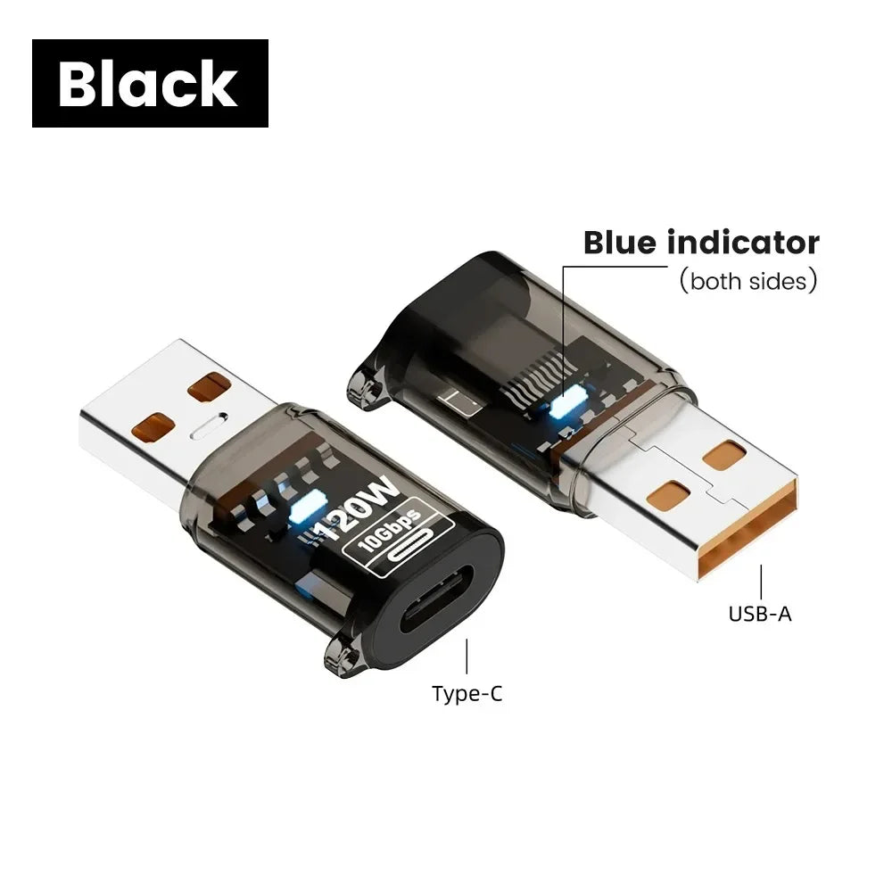 USB-C to USB-A OTG Adapter 120W Fast Charging USB 3.2 10Gbps