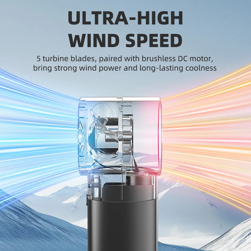 Summer Portable Humidifier Fan Mini 5 wind Speeds USB Rechargeable Handheld Spray Fan Water Spray Mist Fan Outdoor Mini Fan Peaceful Pleasures Health and Wellness