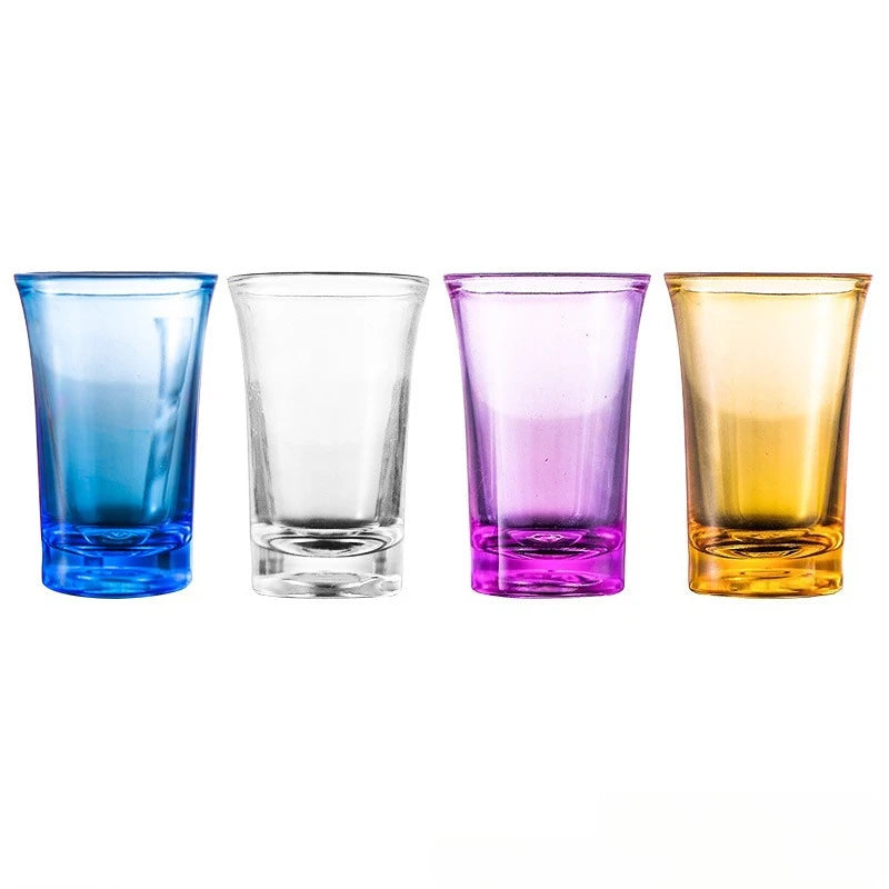 10-Pack BPA-Free 35ml Plastic Shot Glasses | Rainbow Party Cups
