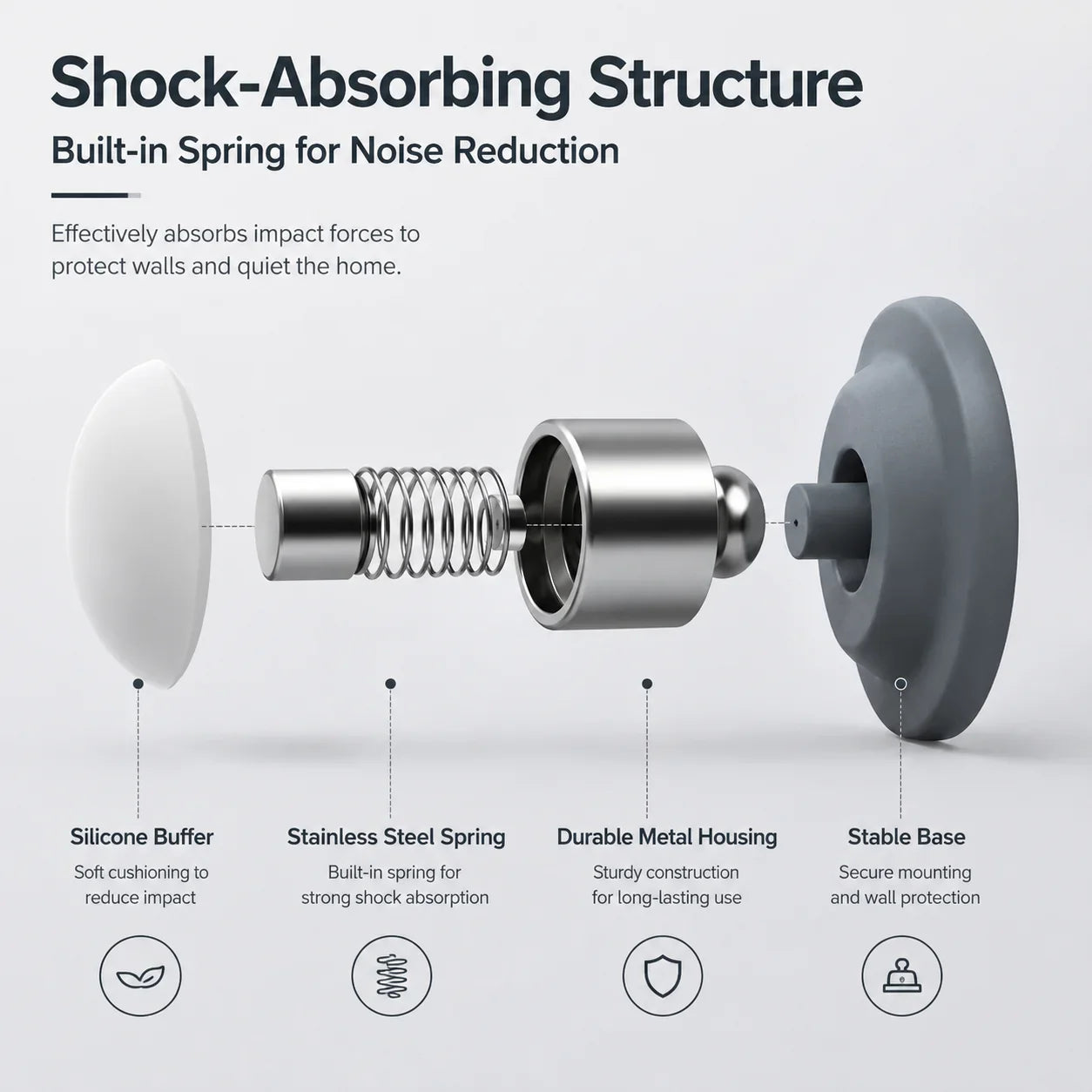 Silicone Magnetic Door Stopper – No-Drill, Silent Anti-Collision