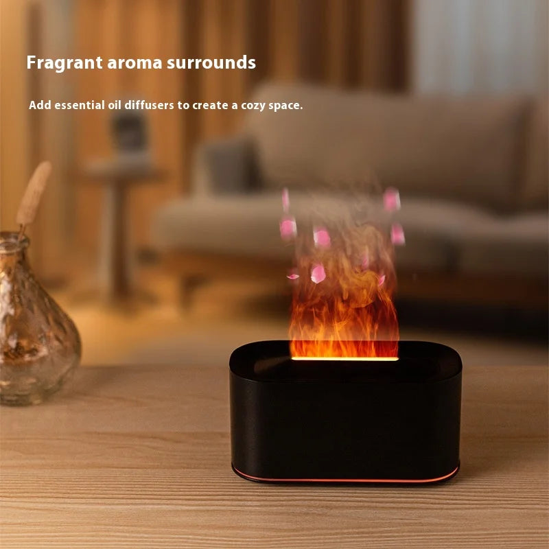 HOMEFISH 7-Color Aromatherapy Essential Oil Humidifier | Wood Grain