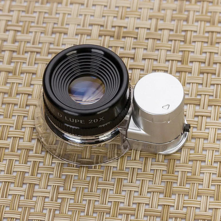 20X Magnifier with 6 Led Lights, Optical Glass Coated Lenses, Magnifying Glass, Diamond Identification Magnifying Glass Peaceful Pleasures Health and Wellness