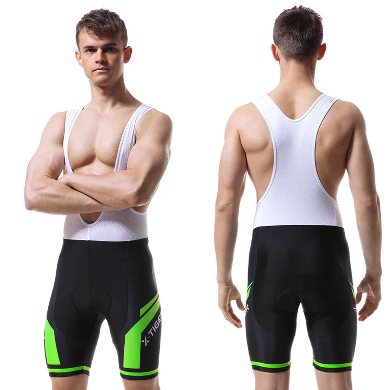 X-TIGER Men's 5D Gel Cycling Bib Shorts – Breathable Lycra