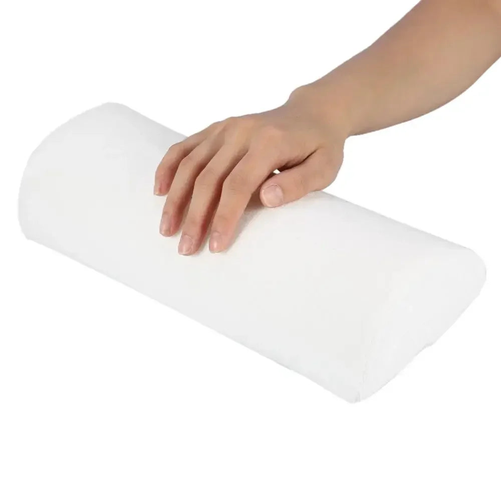 10 Colors Soft Hand Palm Rest Manicure Table Washable Hand Cushion Pillow Holder Arm Rests Nail Art Stand for Manicure Pillow Peaceful Pleasures Health and Wellness WHITE