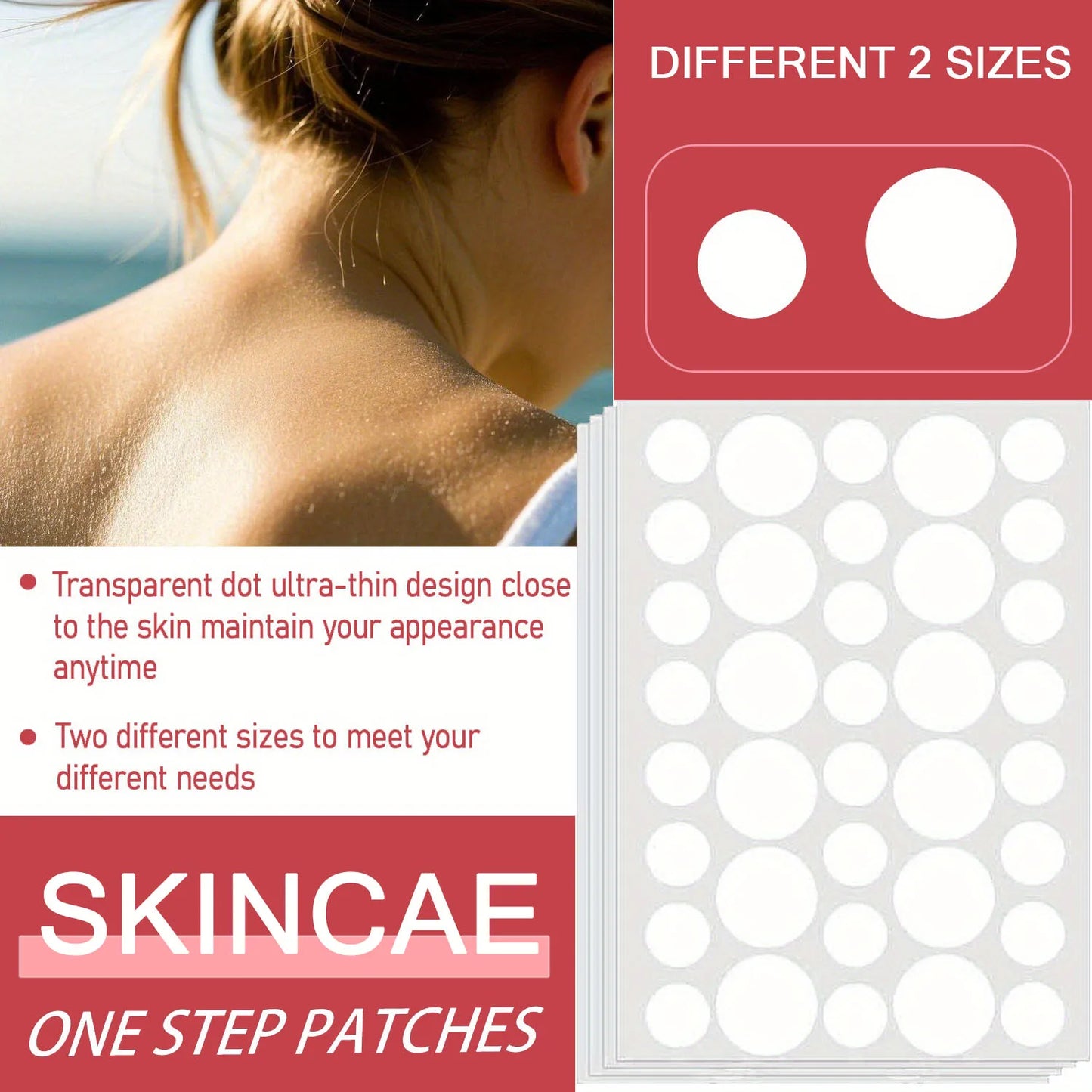 144-Piece Hydrocolloid Acne Patches – Alcohol-Free Blemish Stickers