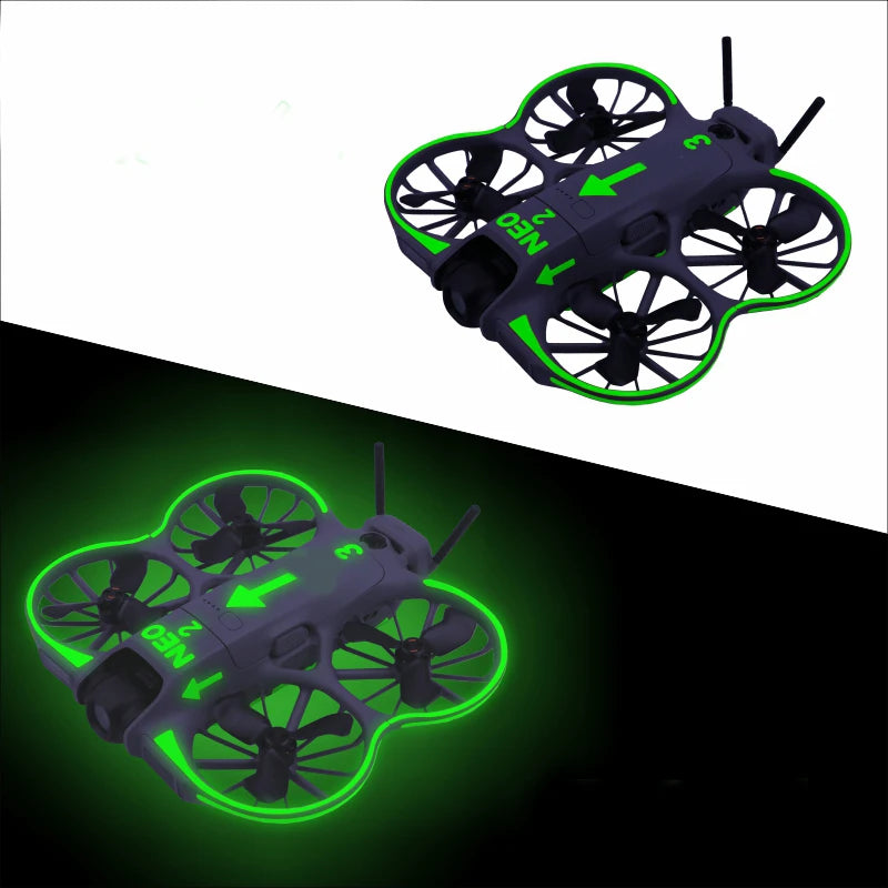 Glowing Decorative Sticker Kit For DJI NEO2 Waterproof Skin Sticker Anti-Scratch Protective Film For DJI Neo2 Accessories Peaceful Pleasures Health and Wellness Grass Green