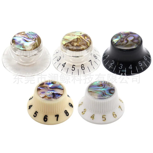 Electric Guitar Bass Volume Button Cap Inlaid Shell Potentiometer Knob Peaceful Pleasures Health and Wellness