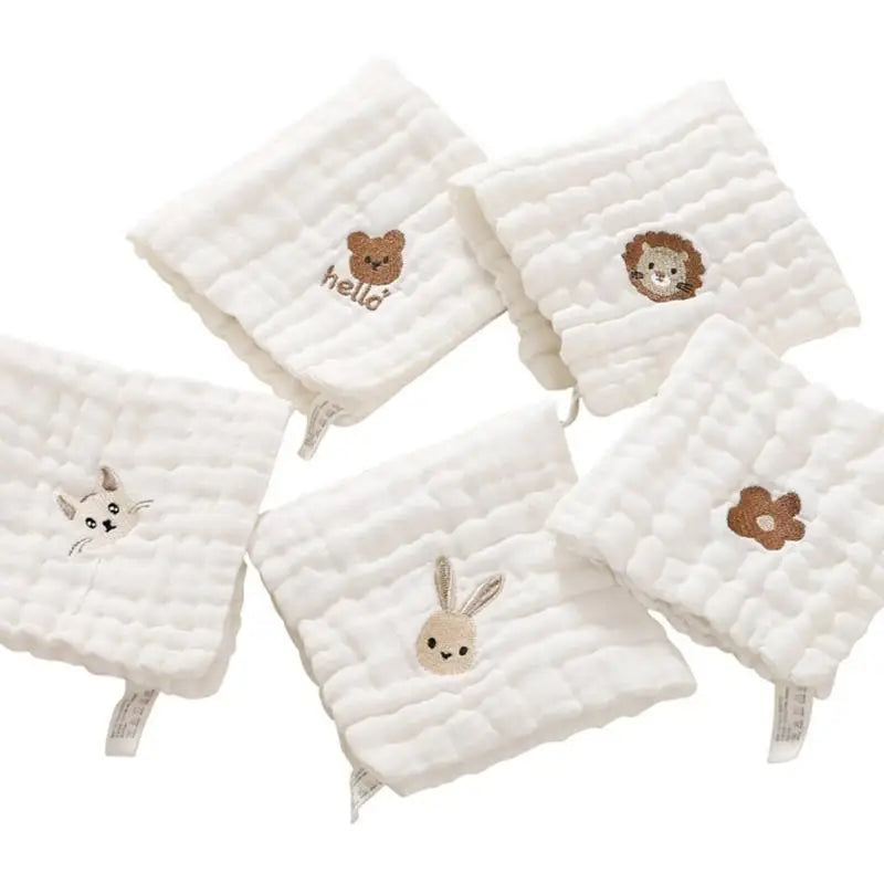6-Layer Baby Towel | Soft Cotton Burp Cloth & Drool Bib