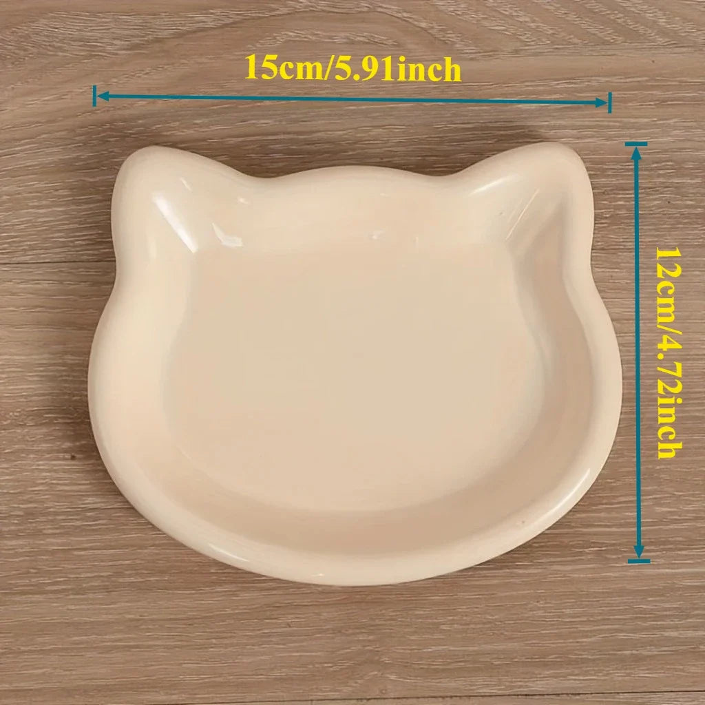 4-Color Cat Food Bowl – Whisker-Friendly Dish for Small Cats