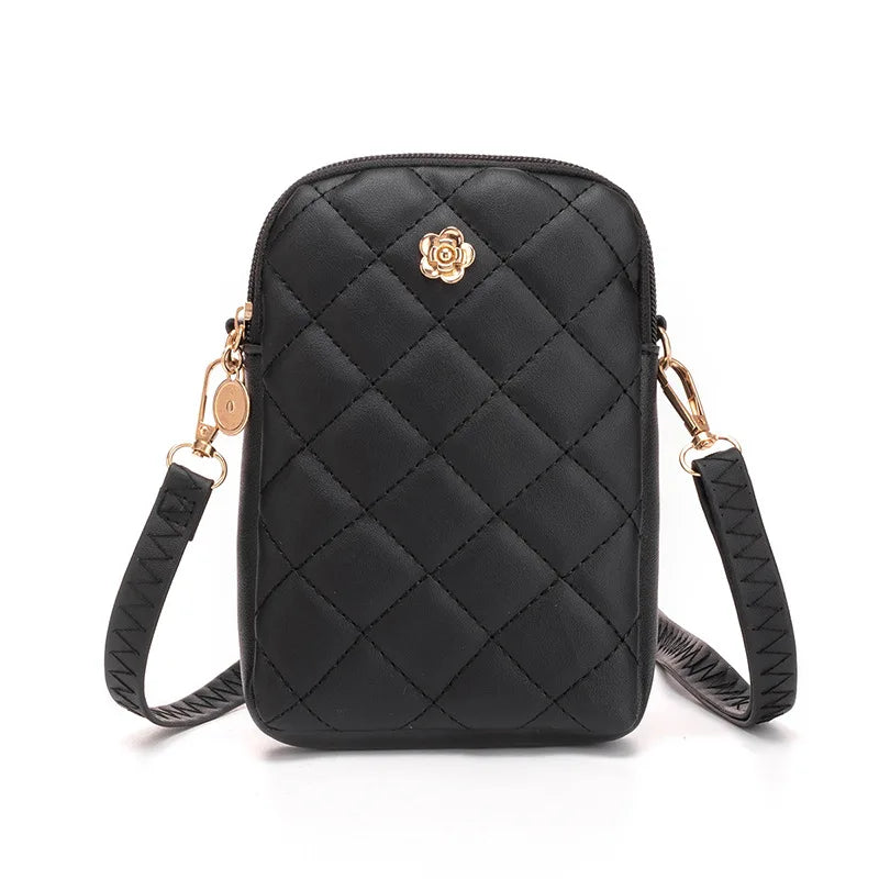Women's Mini PU Leather Crossbody Bag – Casual Shoulder Purse