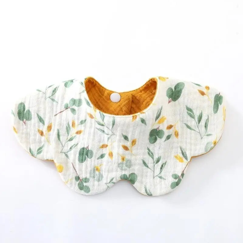 6-Layer Cotton Baby Drool Bib – Soft Burp Cloth for Newborns