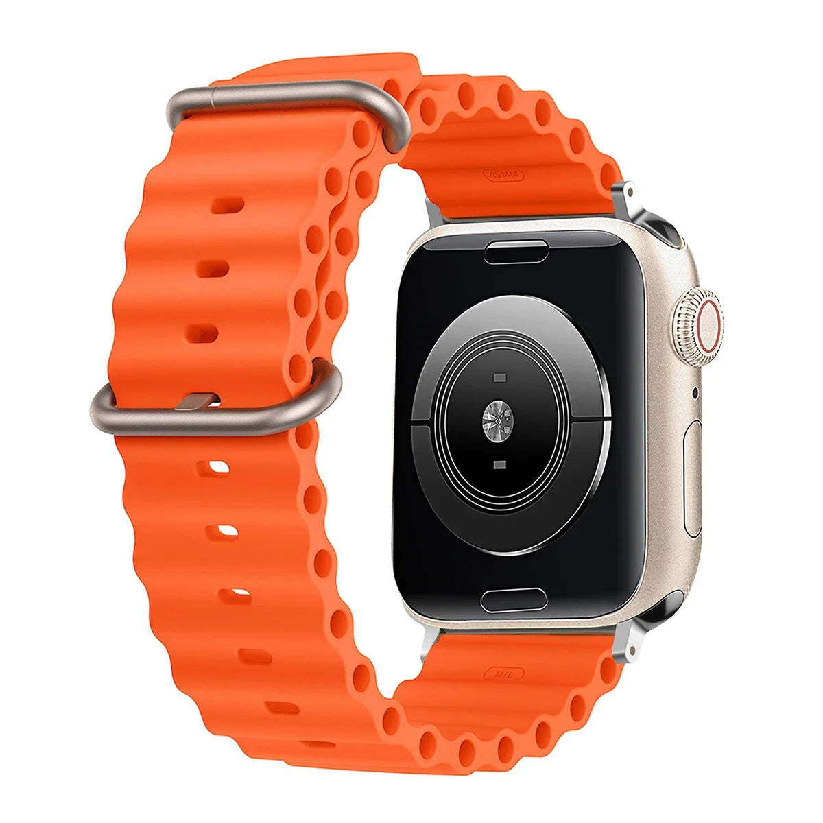 Silicone Ocean strap for Apple watch band Ultra Series 9 SE iwatch 42mm 44mm 45mm 49mm 38mm 40mm 41mm correas 49 44 45 mm bands Peaceful Pleasures Health and Wellness O 42mm 44mm 45mm 49mm