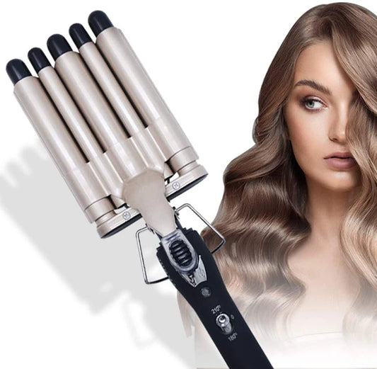 Professional 5-Stick Electric Curling Iron Ceramic Hair Waver Styling Tool Smart Temperature Control Fast Hair Roller Peaceful Pleasures Health and Wellness