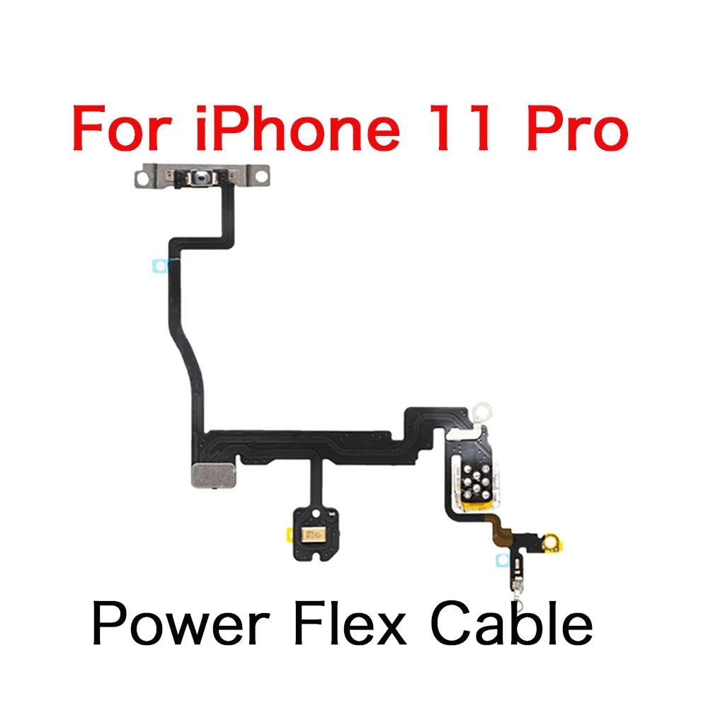 iPhone 11 Pro Max Power Button Silent Flex Cable Mic & Flash LED