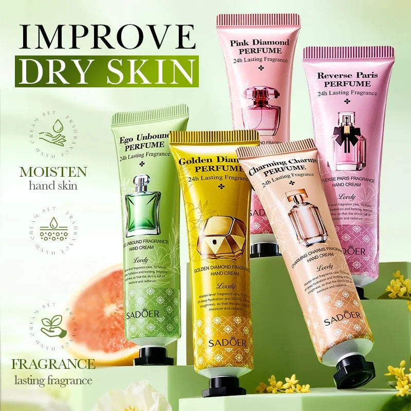SADOER 5-Piece Fragrance Hand Cream Gift Set – 5 x 30g