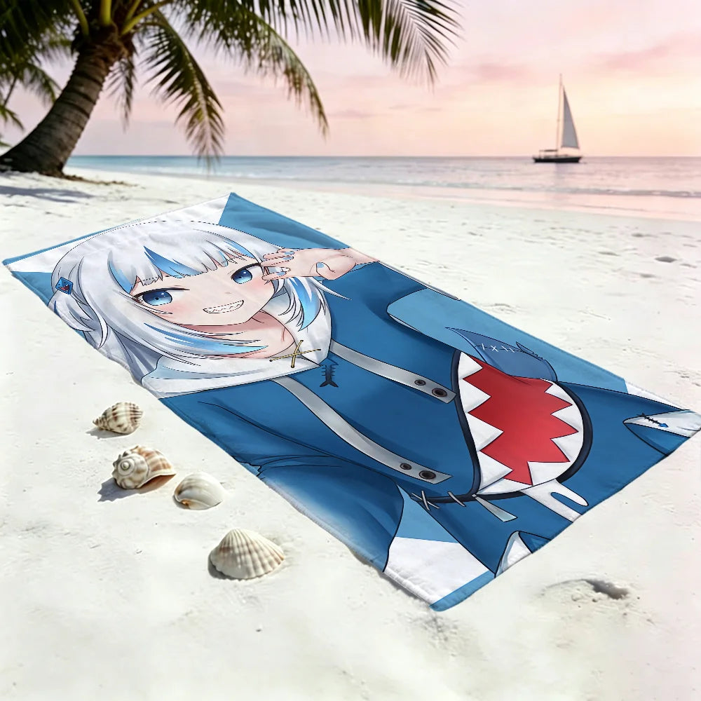 Gawr Gura Hololive Quick-Dry Beach Towel | Soft Microfiber