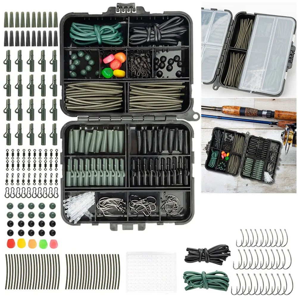 277Pcs Carp Fishing Accessories Kit with Storage Box Fishing Accessories Peaceful Pleasures Health and Wellness