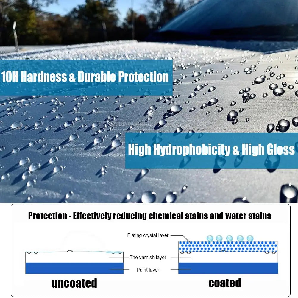 Graphene Ceramic Coating 10H Ceramic Coating for Cars High Gloss Anti-Scratch Nano Coat Kit Hydrophbic Mirror Paint Protection Peaceful Pleasures Health and Wellness