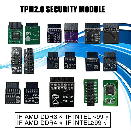 TPM 2.0 Security Module – 12/14/18/20-Pin Multi-Brand Motherboard Security Module Oasis Select