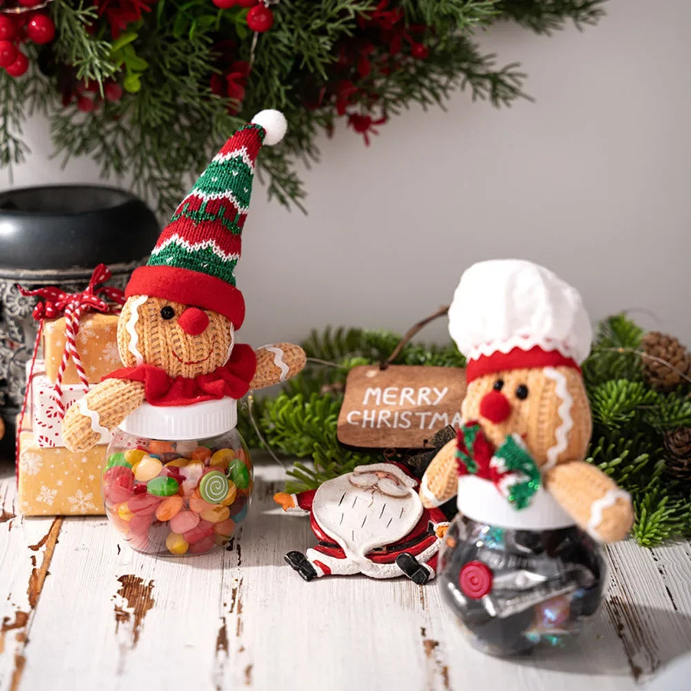 Christmas Candy Jar Biscuit Man Design – Holiday Treat Storage