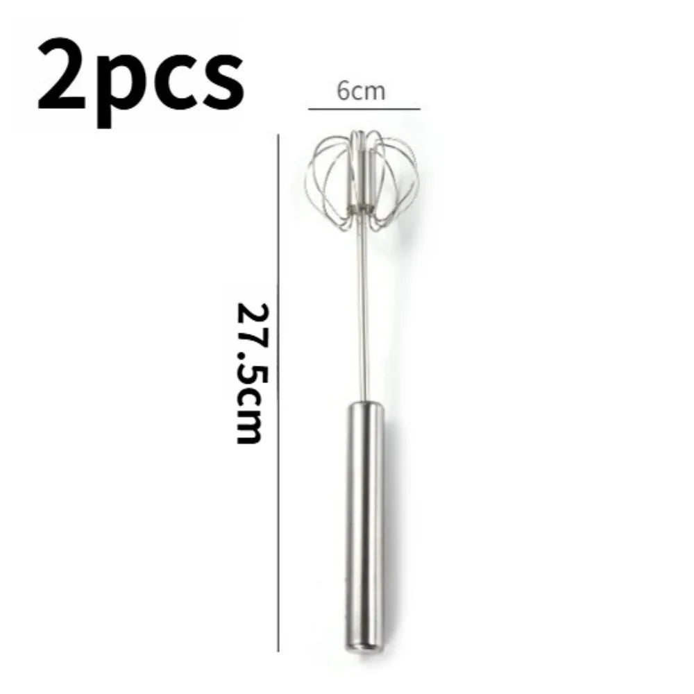 Semi-Automatic Stainless Steel Hand Whisk & Egg Beater
