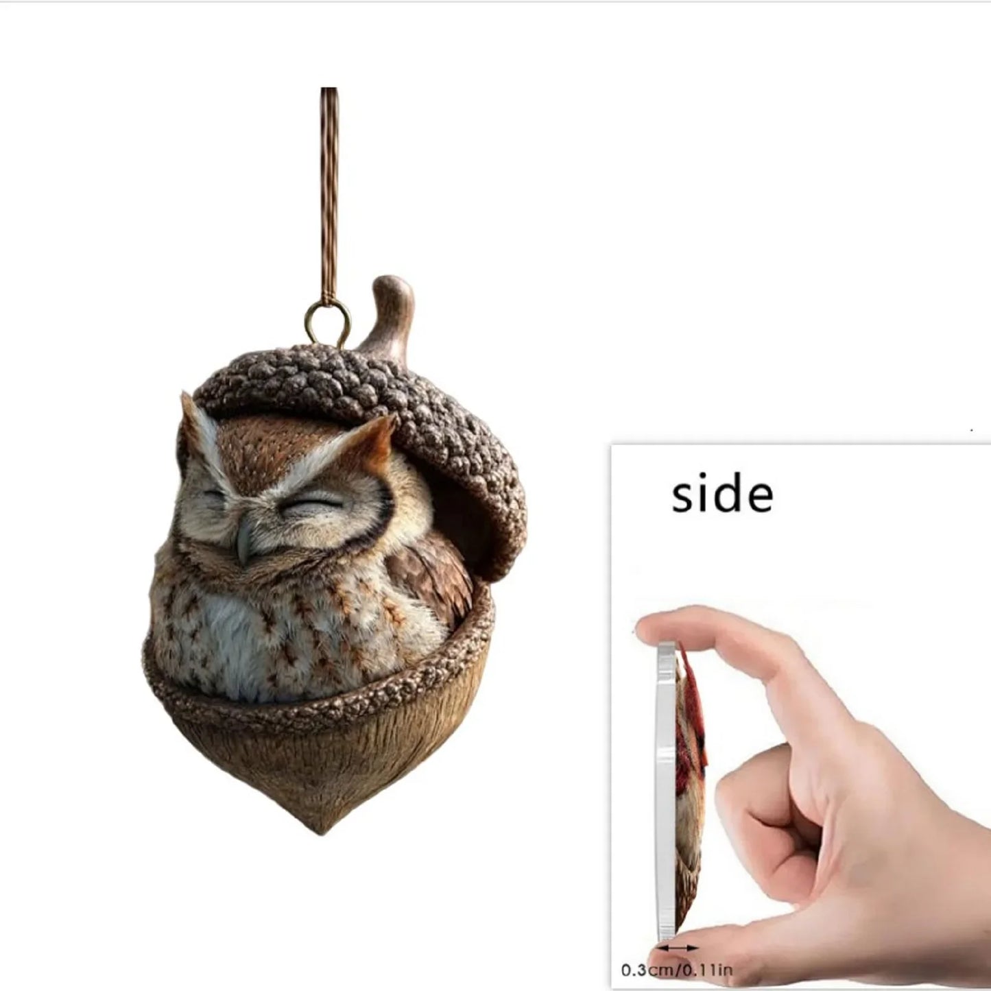 Animal Acorn Christmas Ornaments – Fox Hedgehog Bunny