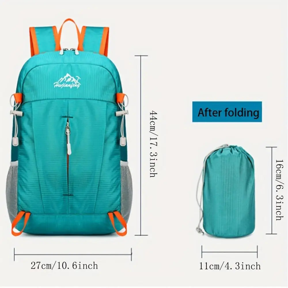 Outdoor Backpack Lightweight Foldable Travel Bag, Bicycle Compatible Pack for Hiking Camping Cycling, Versatile Use for Adventur Peaceful Pleasures Health and Wellness