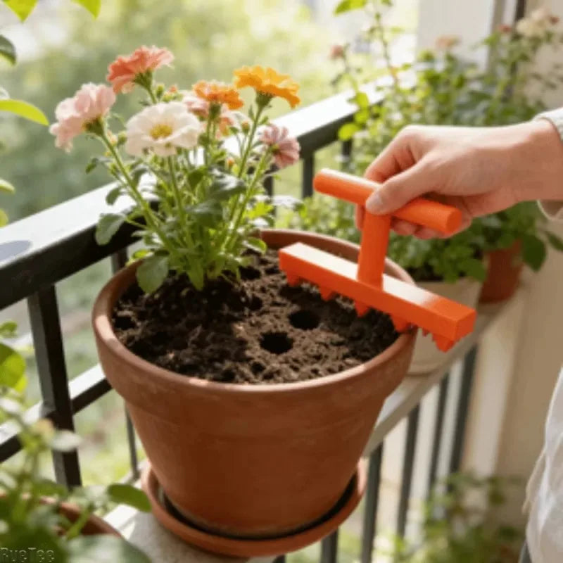 5-Hole Garden Seed Dibber Planter | Manual Seeding Puncher Tool