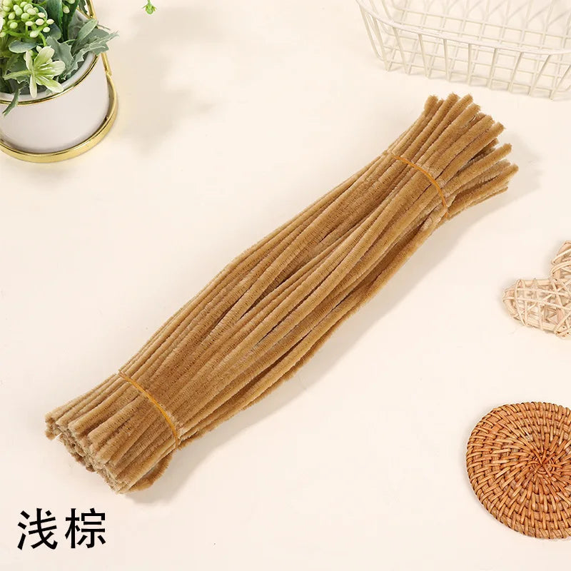 Macaron Fluffy Pipe Cleaners – Thick Plush DIY Craft Twist Sticks