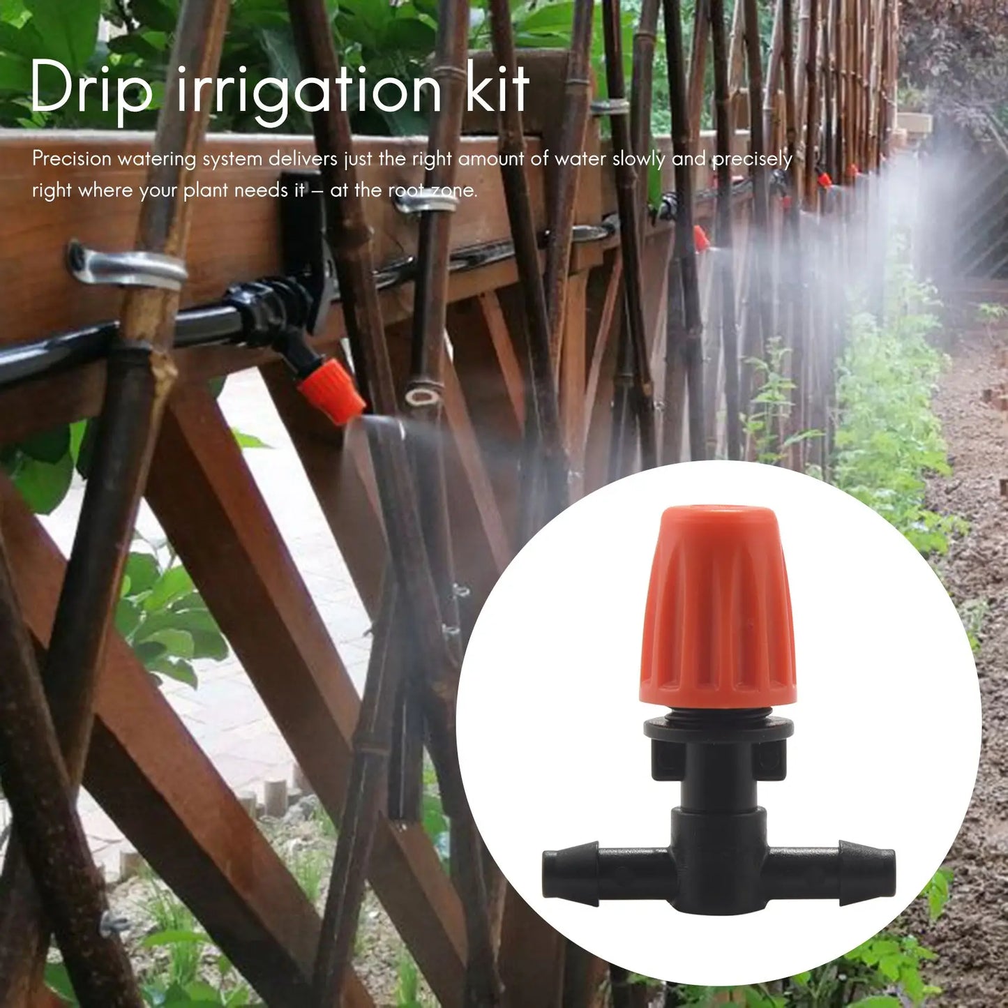 50-Pack Adjustable 3-Way Misting Nozzles | Drip Irrigation Kit