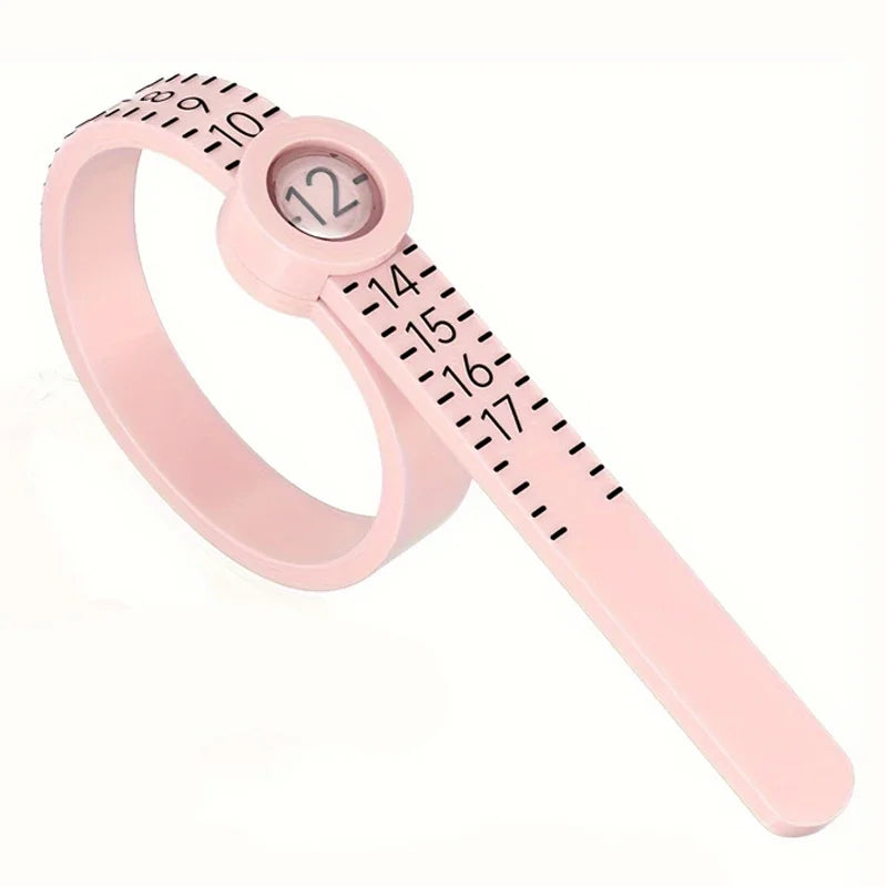 Ring Sizer Tool Set – Sizes 1–17 with Magnifying Glass & Ruler