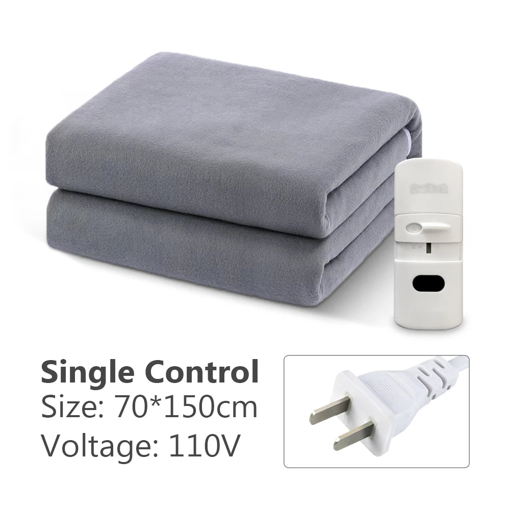 110V or 220V Electric Blanket Thicker Heaters Electrica Smart Control Heated Blanket Winter Carpet Mats for Houshold Bedroom Use Peaceful Pleasures Health and Wellness US Plug 150x180cm