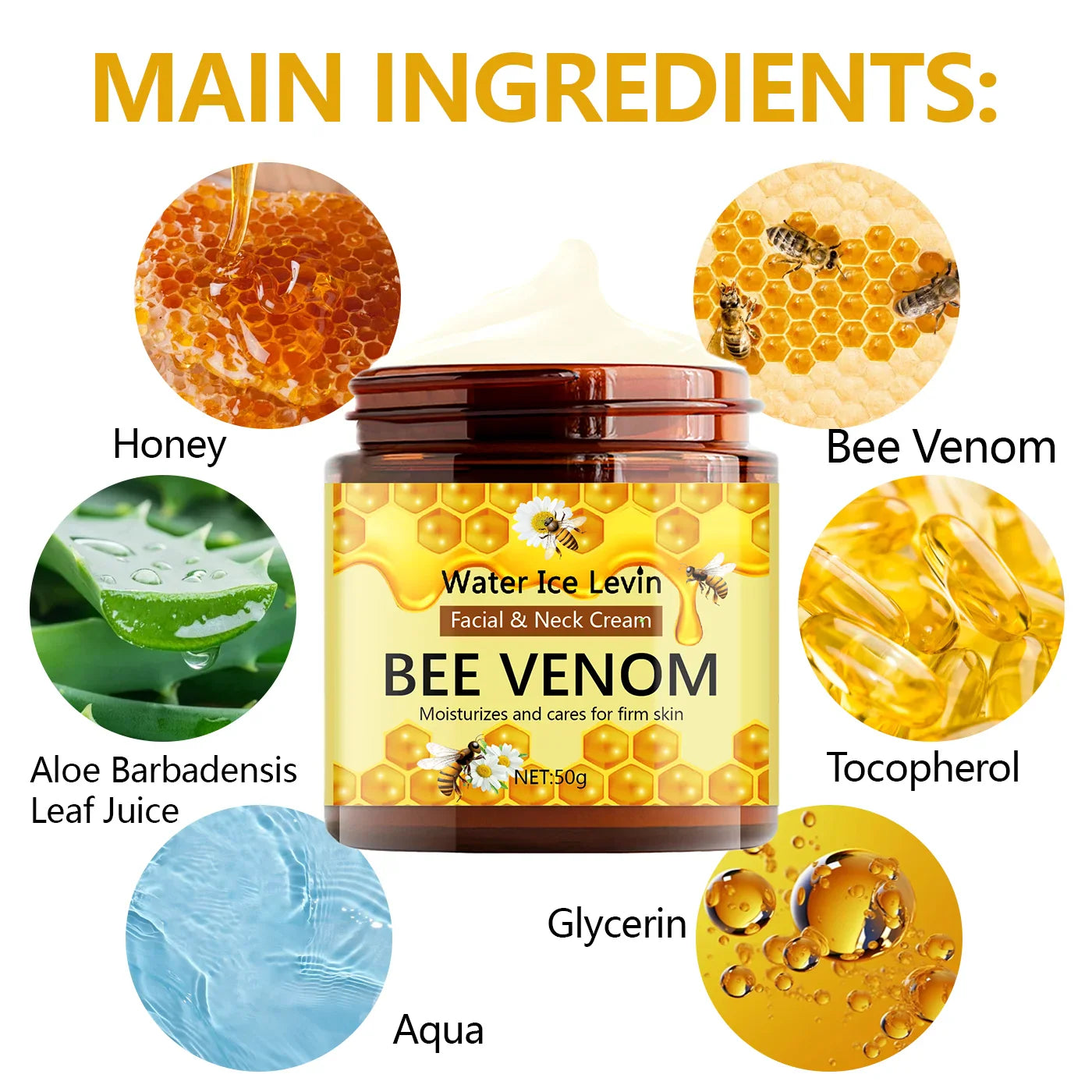 Bee Venom Face Cream – Brighten, Anti-Wrinkle & Spot Fader