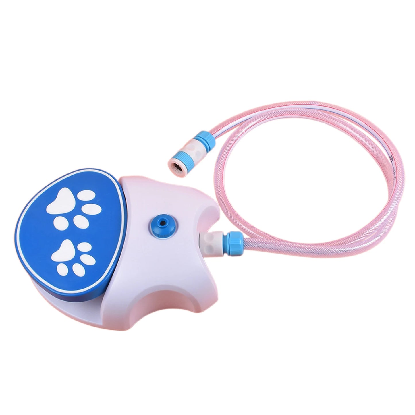 Outdoor Foot Press Automatic Water Dispenser For Pets,Step On Dog Sprinkler Toy,Interactive Lawn Play Toy,Summer Backyard Fun Peaceful Pleasures Health and Wellness Blue As Shown
