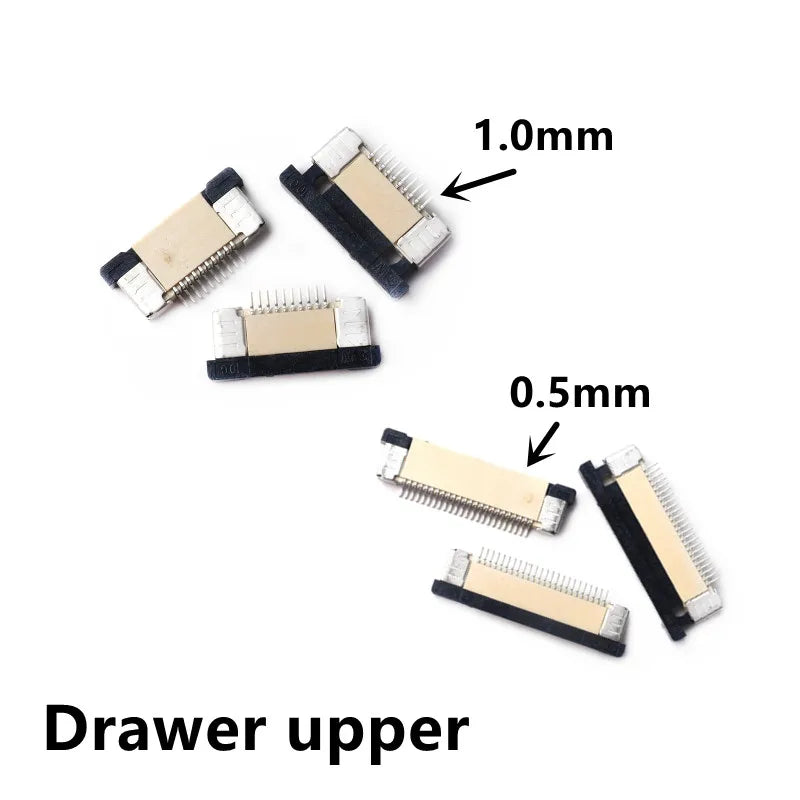 10PCS FPC 0.5MM/1.0MM Connector Socket Drawer/Clamshell Upper/Lower /Vertical Contact 4/6/8/10/12/14/16/18/20/22/24/26/28/30-60P Peaceful Pleasures Health and Wellness