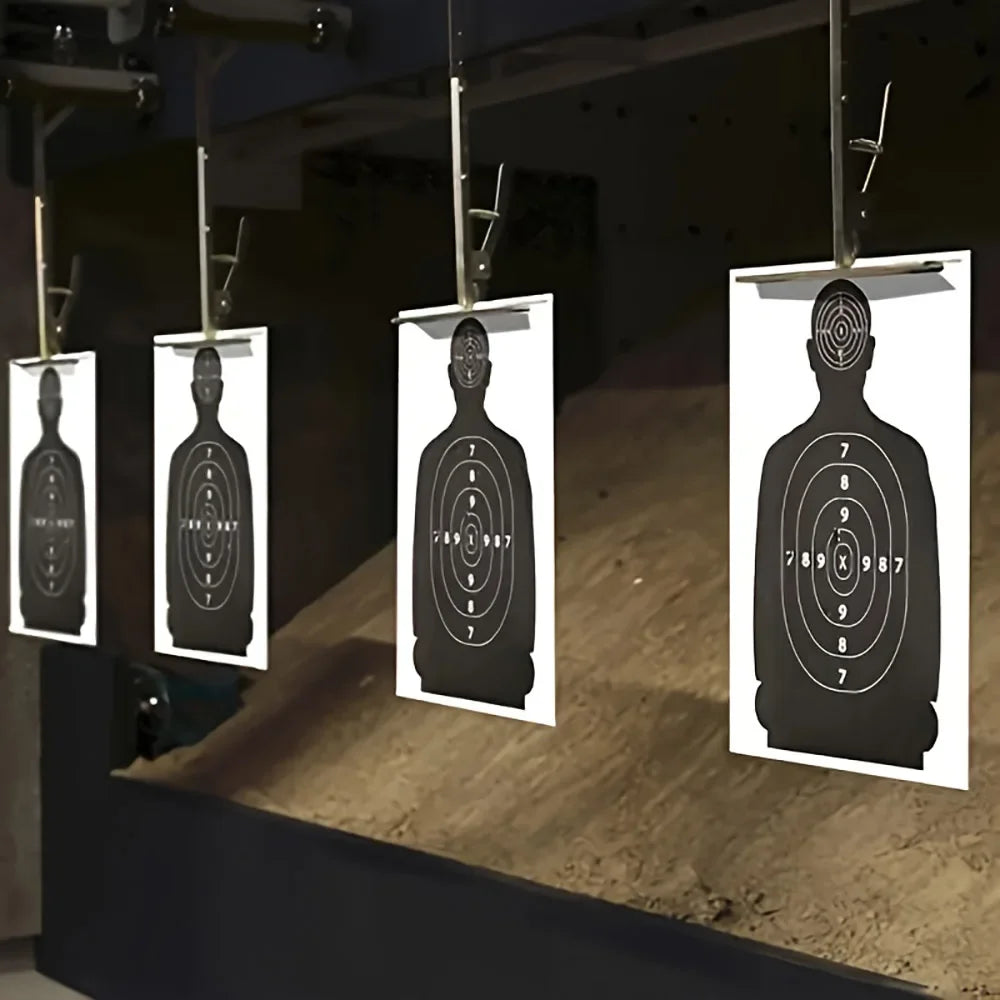 Archery Target Paper Black Silhouette Human Body Shape Darts Catapult