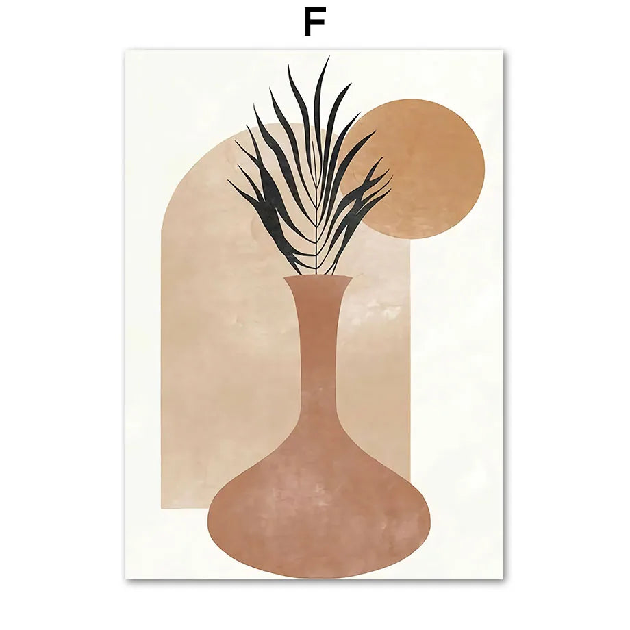 Boho Sage Leaves Plants Posters Abstract Artwork Geometric Wall Art Canvas Painting Nordic Art Poster For Living Room Home De Peaceful Pleasures Health and Wellness F 20x30cm Unframed