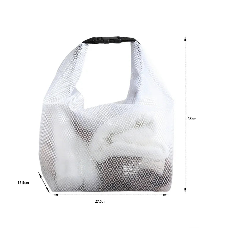Large Waterproof Travel Makeup Bag | Handheld Cosmetic Organizer Makeup Travel Bag Peaceful Pleasures Health and Wellness WHITE L