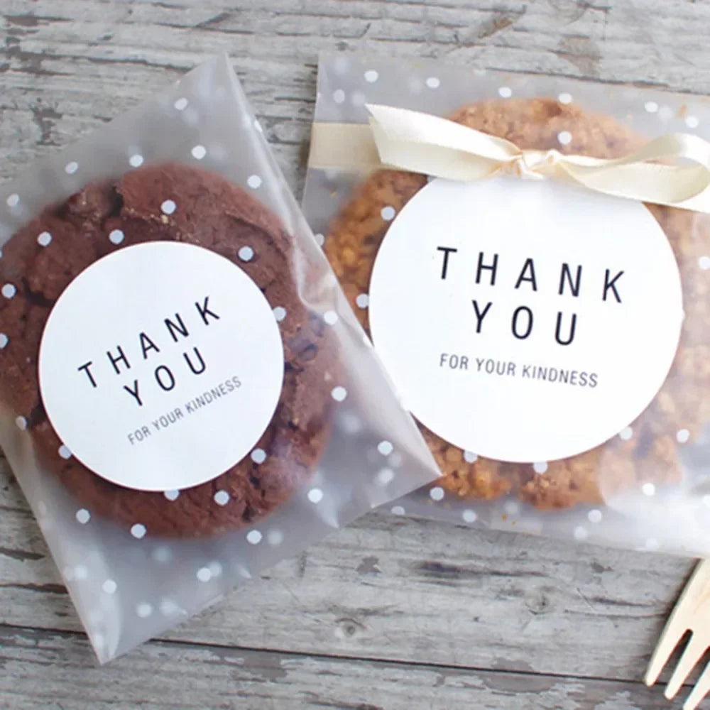 100pcs Christmas Self-Adhesive Candy Treat Bags – Party Packaging Party Favor Bags Peaceful Pleasures Health and Wellness