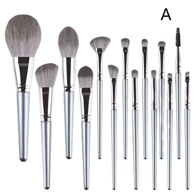 Ultra Soft 14 Pcs Makeup Brush Set Soft Bristle Full Face Loose Powder Eyeshadow Brush Professional Cosmetic Brush Peaceful Pleasures Health and Wellness A