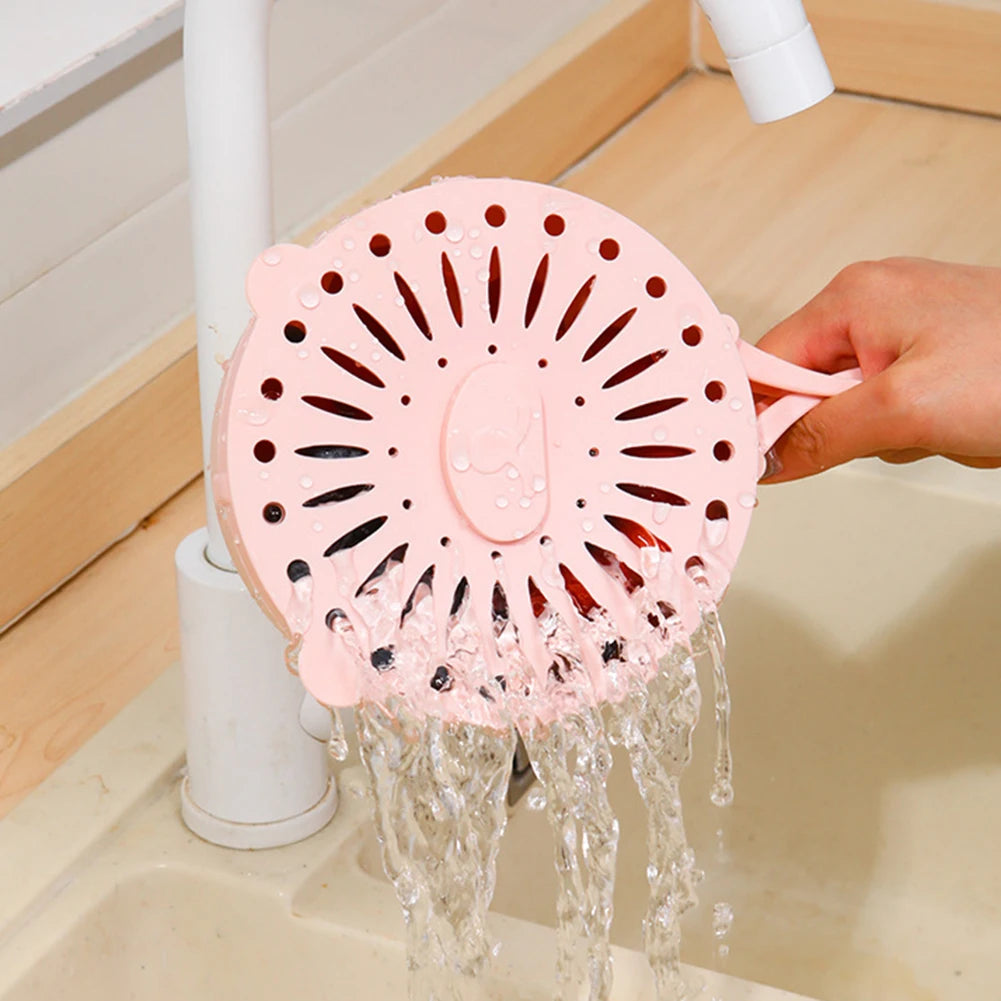 2-in-1 Foldable Fruit Drain Basket & Washing Bowl with Lid Fruit Drain Basket Peaceful Pleasures Health and Wellness