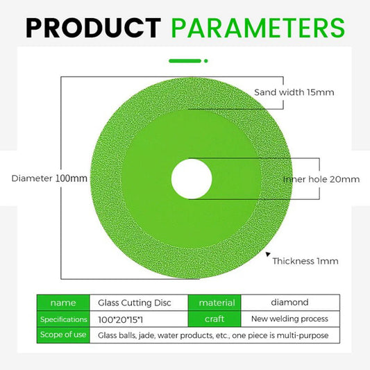 100mm Diamond Cutting Disc for Glass, Tile & Ceramic | 1–3 Pack Peaceful Pleasures Health and Wellness