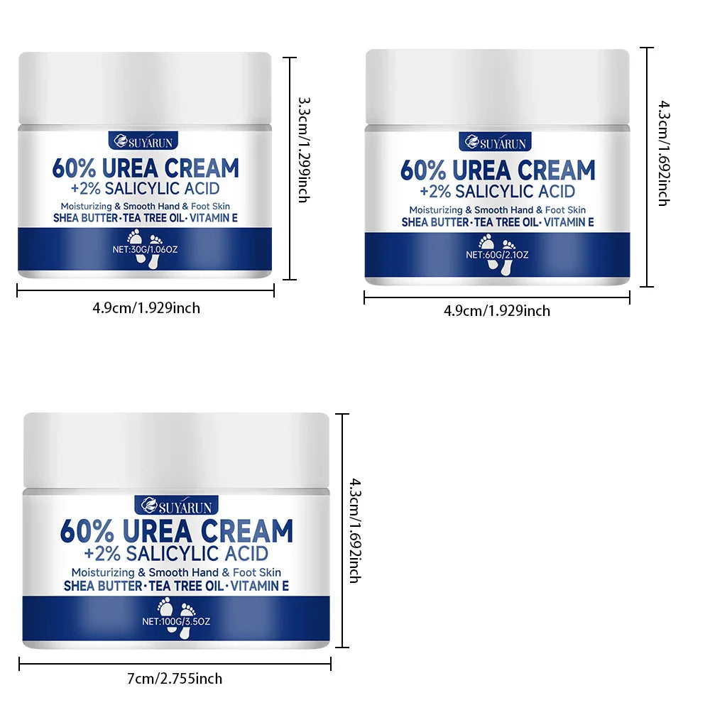 SUYARUN 60% Urea Foot Cream – Callus Remover & Heel Moisturizer