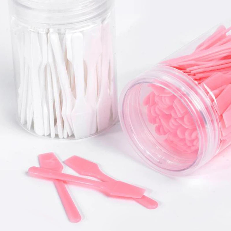 Disposable Mini Spatulas 100 Pcs | Makeup Applicator Sticks