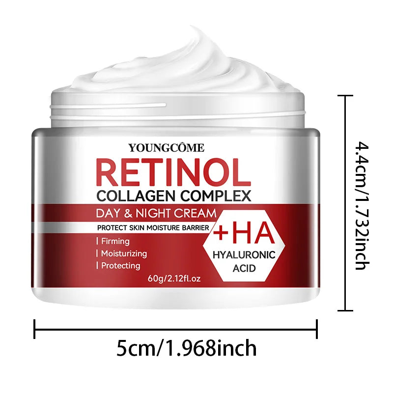 Retinol Collagen Facial Care Moisturizing Cream Deep Hydration Suitable for dry Aging Face Cream Moisturizing Skin Repair Peaceful Pleasures Health and Wellness 60G