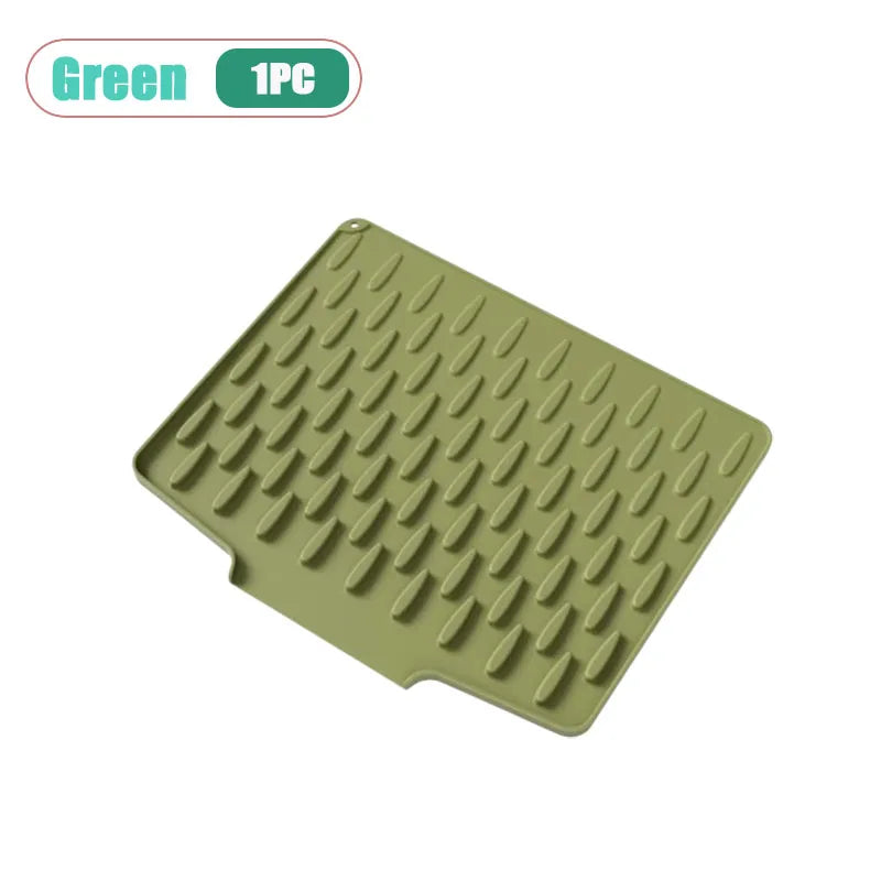 Non-Slip Silicone Dish Drying Mat 32×26cm | Heat Resistant