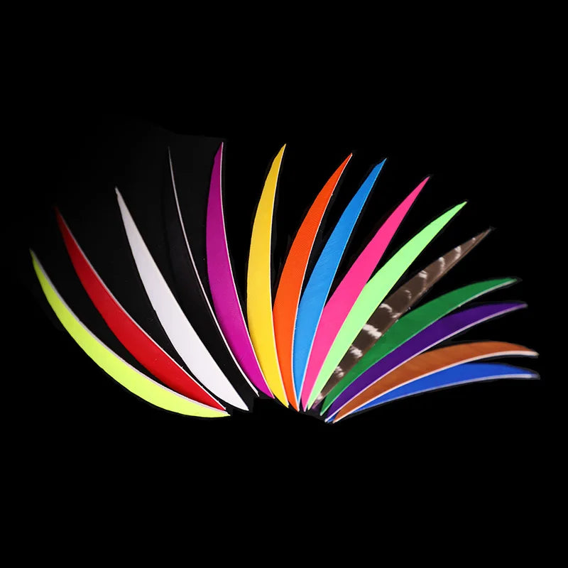 ACCMOS 5-Inch Real Turkey Feather Fletching Arrow Feathers 15 Colors